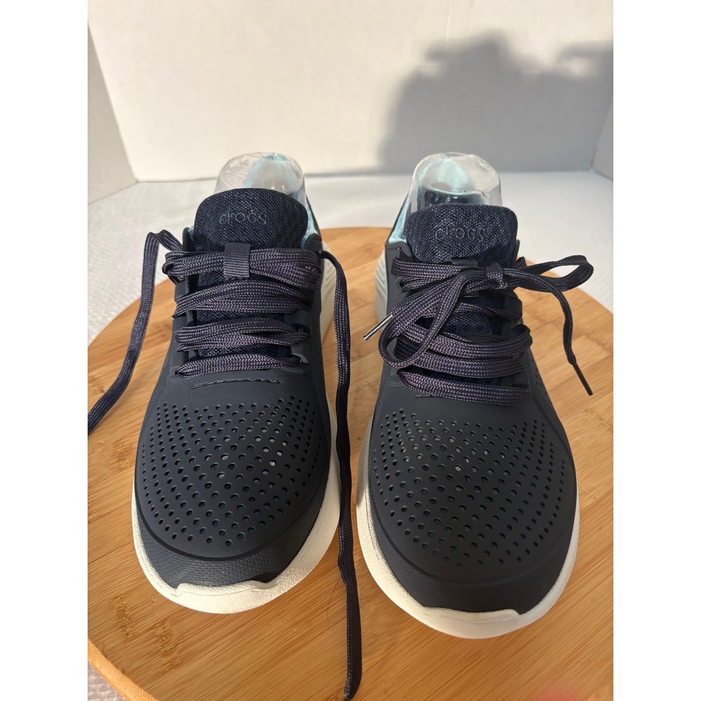 Crocs LiteRide Pacer Navy Blue Women Sneakers 205234 Athletic Comfort Shoes W10